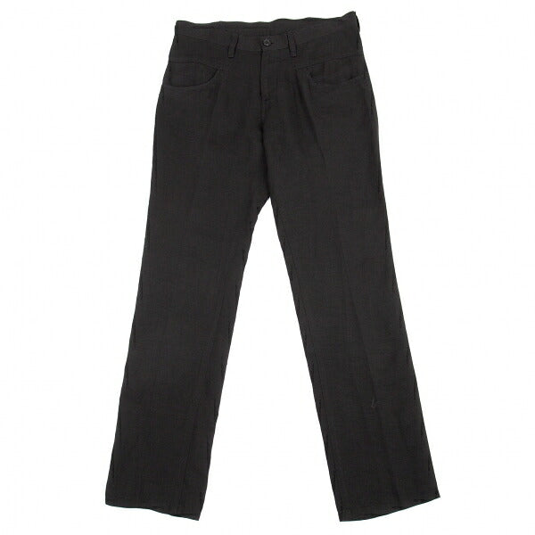 Y's Tencel Linen Straight Pants Black Size 2
