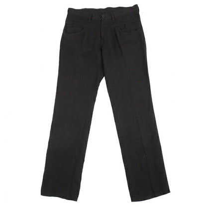 Y's Tencel Linen Straight Pants Black Size 2