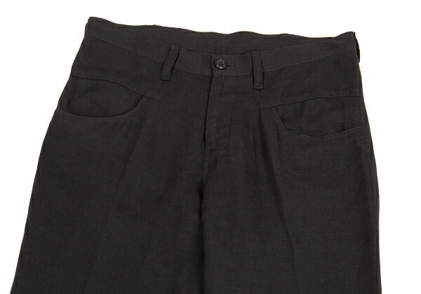 Y's Tencel Linen Straight Pants Black Size 2