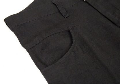 Y's Tencel Linen Straight Pants Black Size 2