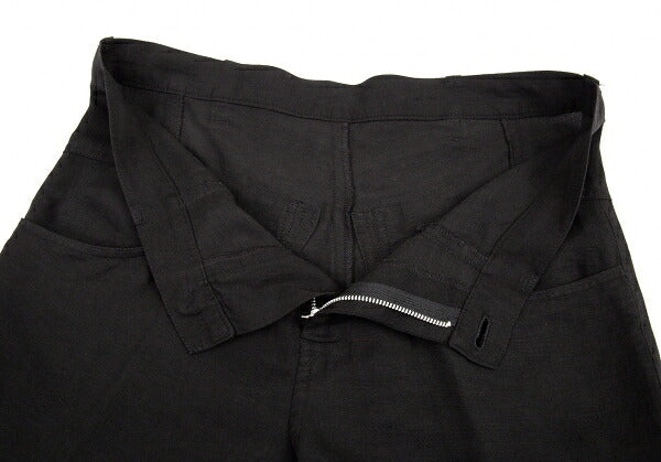 Y's Tencel Linen Straight Pants Black Size 2