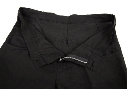 Y's Tencel Linen Straight Pants Black Size 2