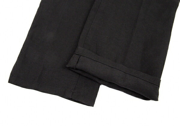 Y's Tencel Linen Straight Pants Black Size 2