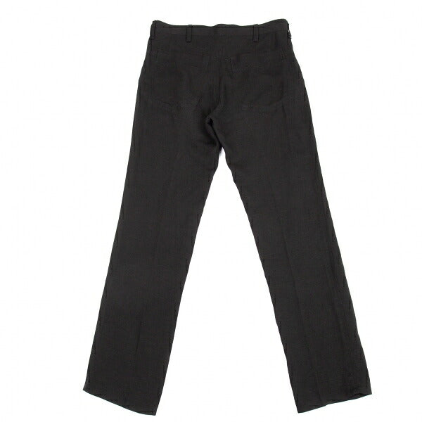 Y's Tencel Linen Straight Pants Black Size 2