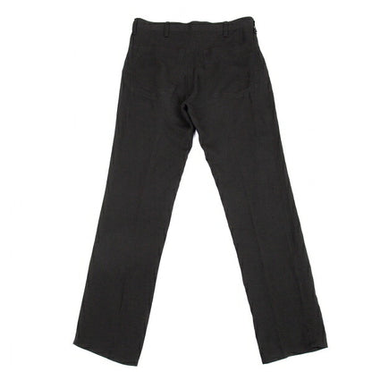 Y's Tencel Linen Straight Pants Black Size 2