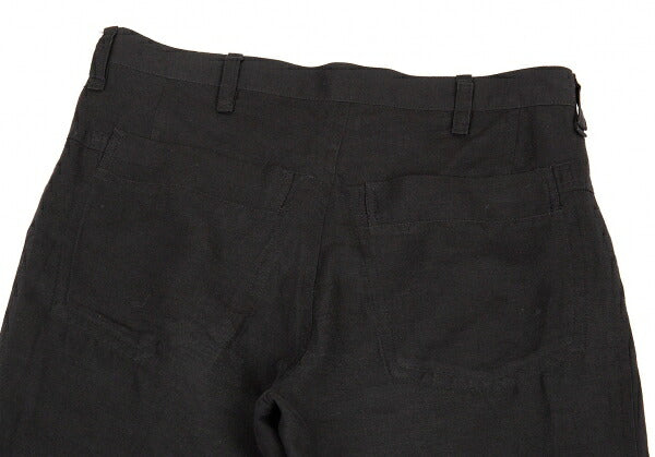 Y's Tencel Linen Straight Pants Black Size 2