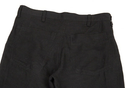 Y's Tencel Linen Straight Pants Black Size 2