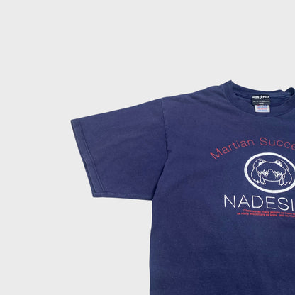 JERZEES 90's Martian Successor Nadesico T-Shirt Navy Size L
