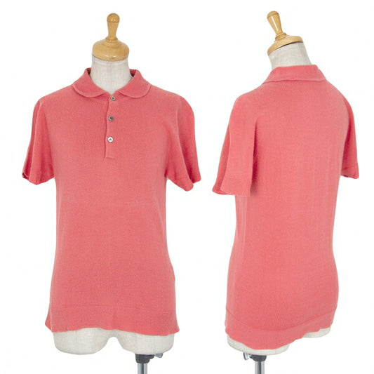 ISSEY MIYAKE HaaT Cotton Knit Polo Shirt Pink Size 2