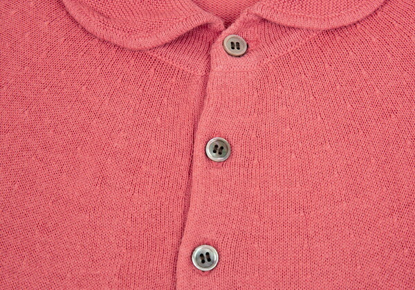 ISSEY MIYAKE HaaT Cotton Knit Polo Shirt Pink Size 2