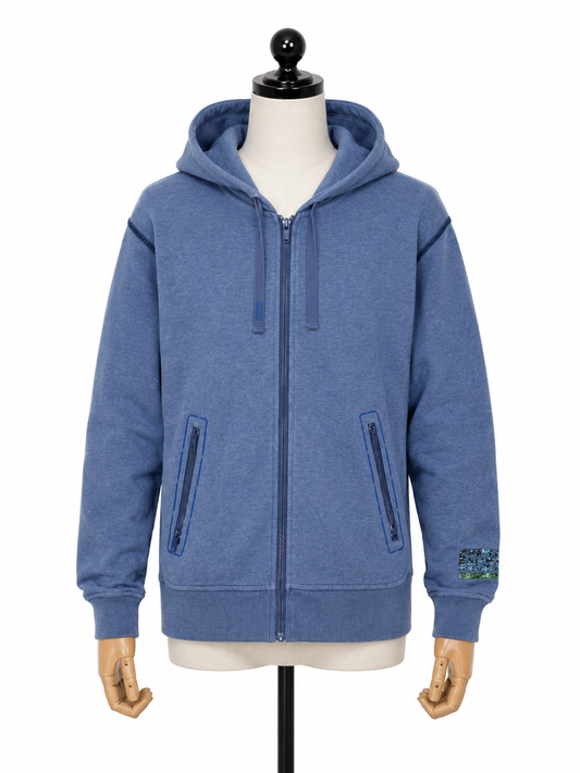 Marc Jacobs Blue Full Zip Hoodie w/ Design