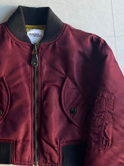 Jeremy Scott Red Short Fringe Jacket Size S