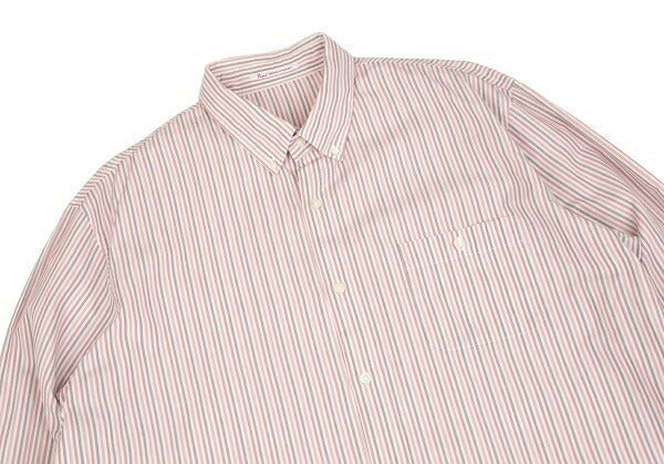 Papas Cotton Button-Down Stripe Shirt Pink Size 52LL