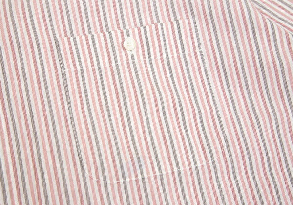 Papas Cotton Button-Down Stripe Shirt Pink Size 52LL