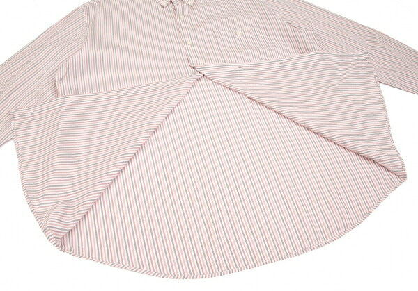 Papas Cotton Button-Down Stripe Shirt Pink Size 52LL