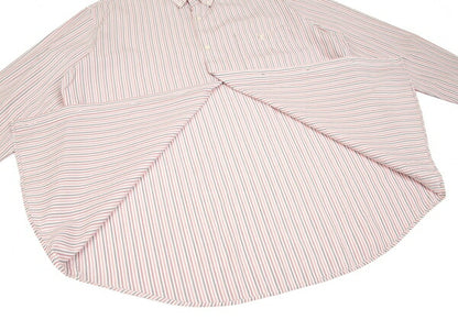 Papas Cotton Button-Down Stripe Shirt Pink Size 52LL
