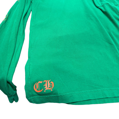 CHROME HEARTS Horseshoe Logo Long Sleeve T-Shirt Green USA Size L