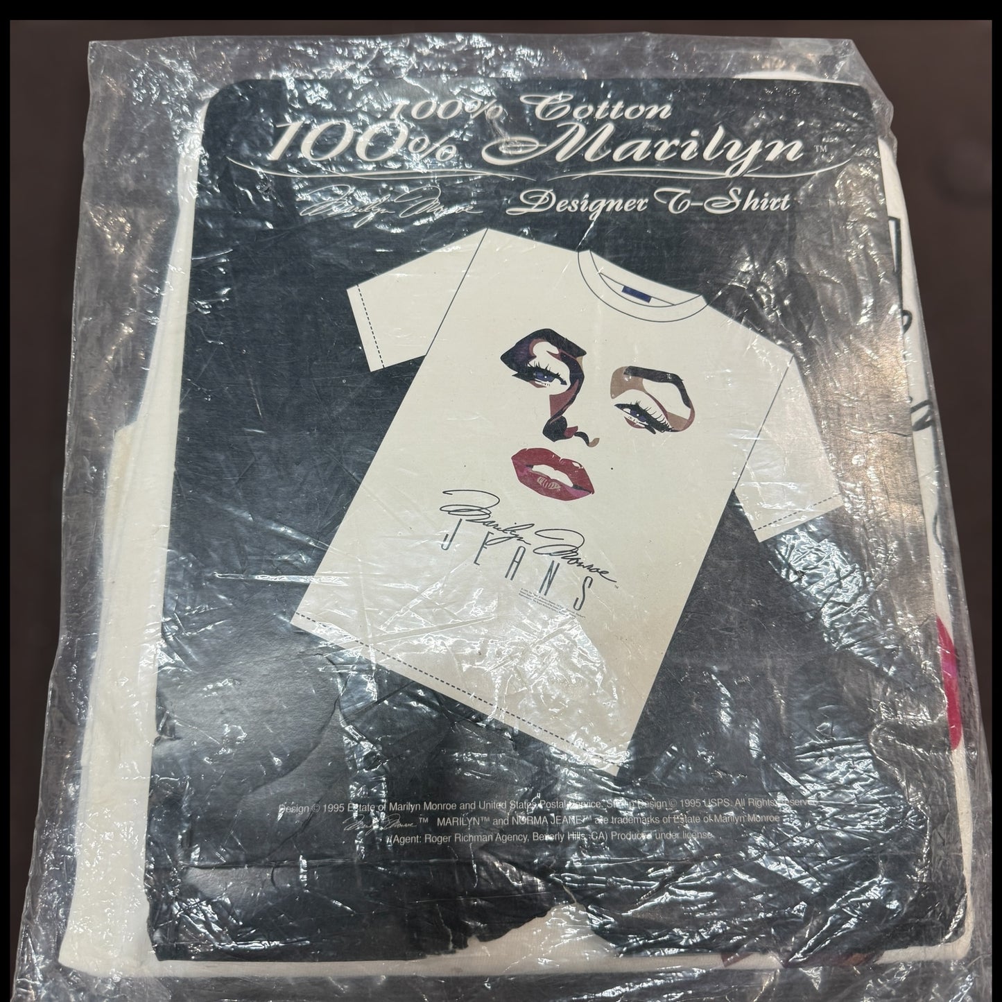 MARILYN MONROE 90s Abstract Face Deadstock T-Shirt Size XL
