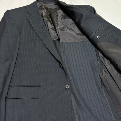BURBERRY LONDON 00s Stripe Wool/Silk Tailored Jacket
