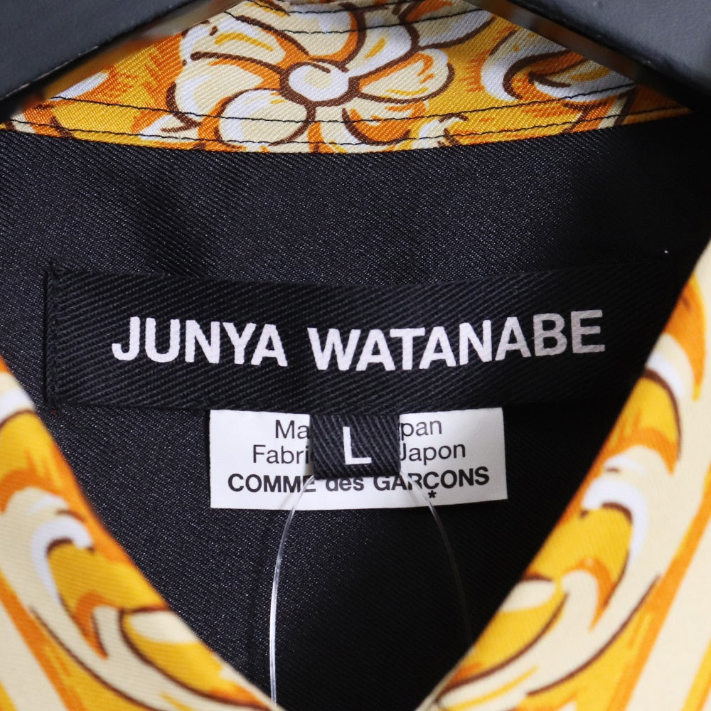 JUNYA WATANABE 25SS Black Baroque Print Long Sleeve Shirt Size L