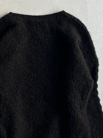 Zadig & Voltaire Black Zip Knit Mohair Blend Size M