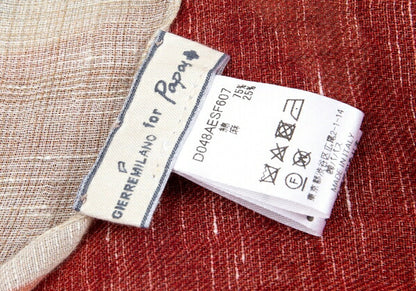 GIERREMILANO for Papas Multi-Pattern Cotton Linen Red Blue Stole