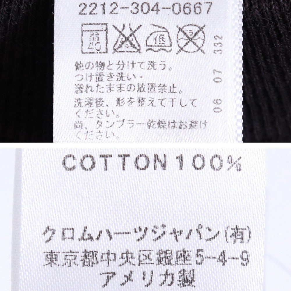 CHROME HEARTS OLD SS BS Fleur Circle T-Shirt Black Size S