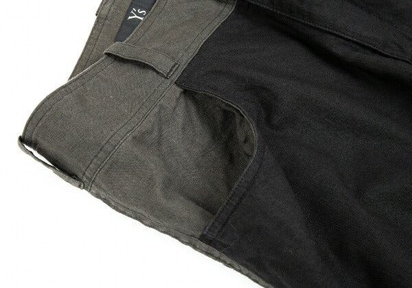Y's Panel Knee-Tuck Tapered Pants Black Size 1