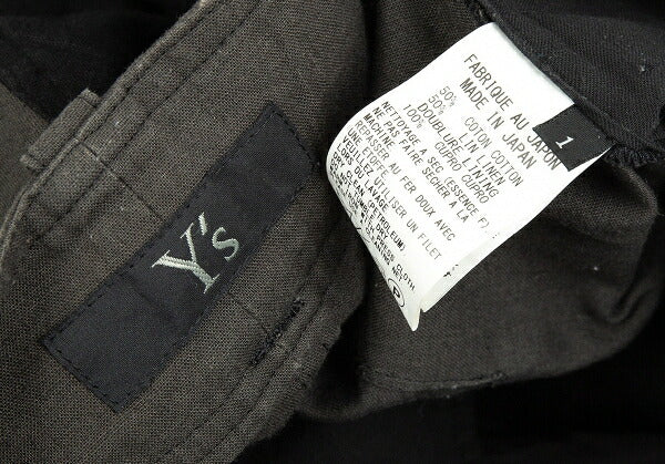 Y's Panel Knee-Tuck Tapered Pants Black Size 1