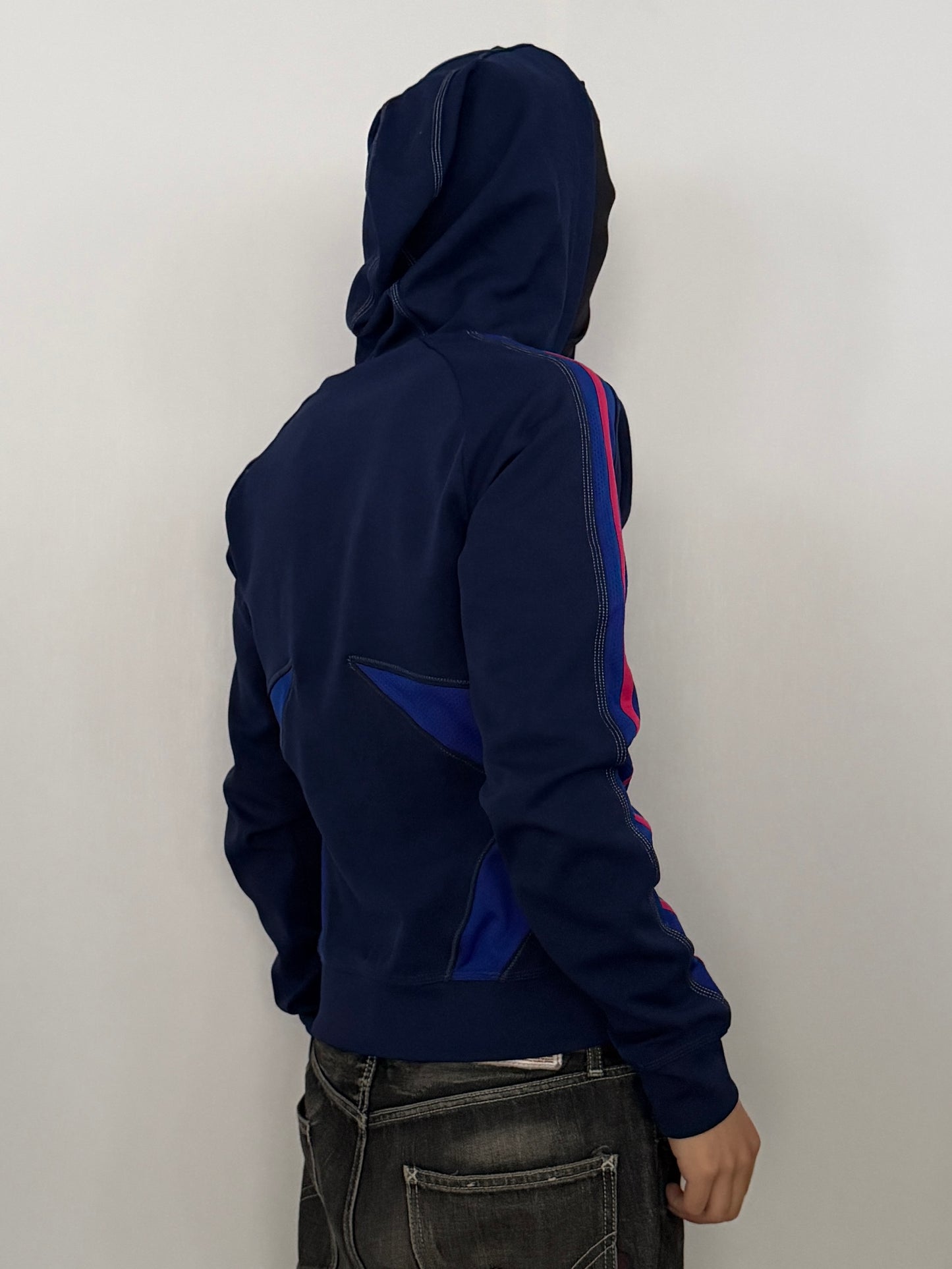 Marithe + Francois Girbaud blue star track jacket Size S