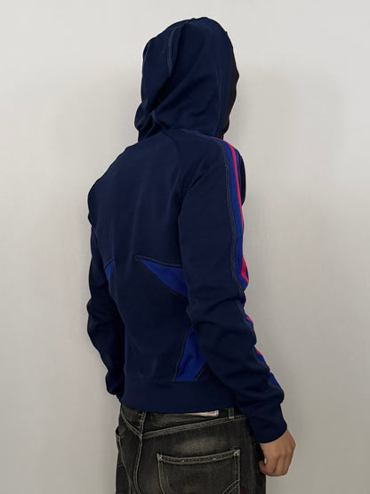 Marithe + Francois Girbaud blue star track jacket Size S