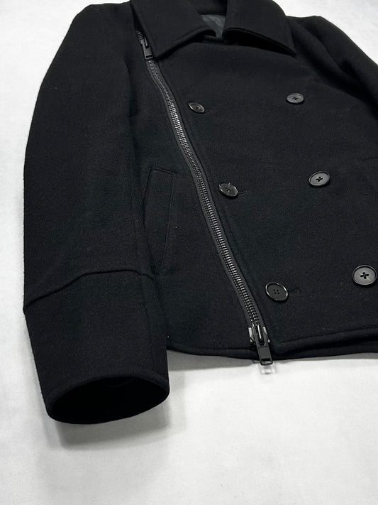 RIPVANWINKLE (FW15) Black Zip Pea Coat Size 3