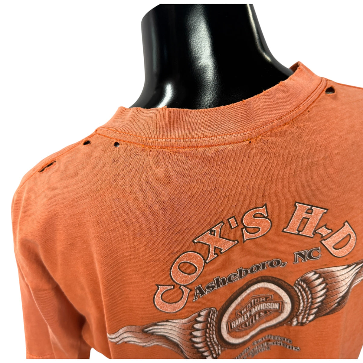 HARLEY DAVIDSON Vintage Cox's Flames Dealer T-Shirt Size L
