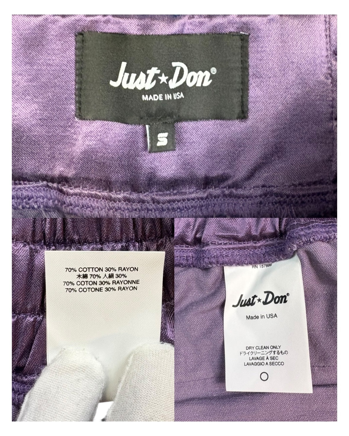 Just Don Track Pants Purple Size S