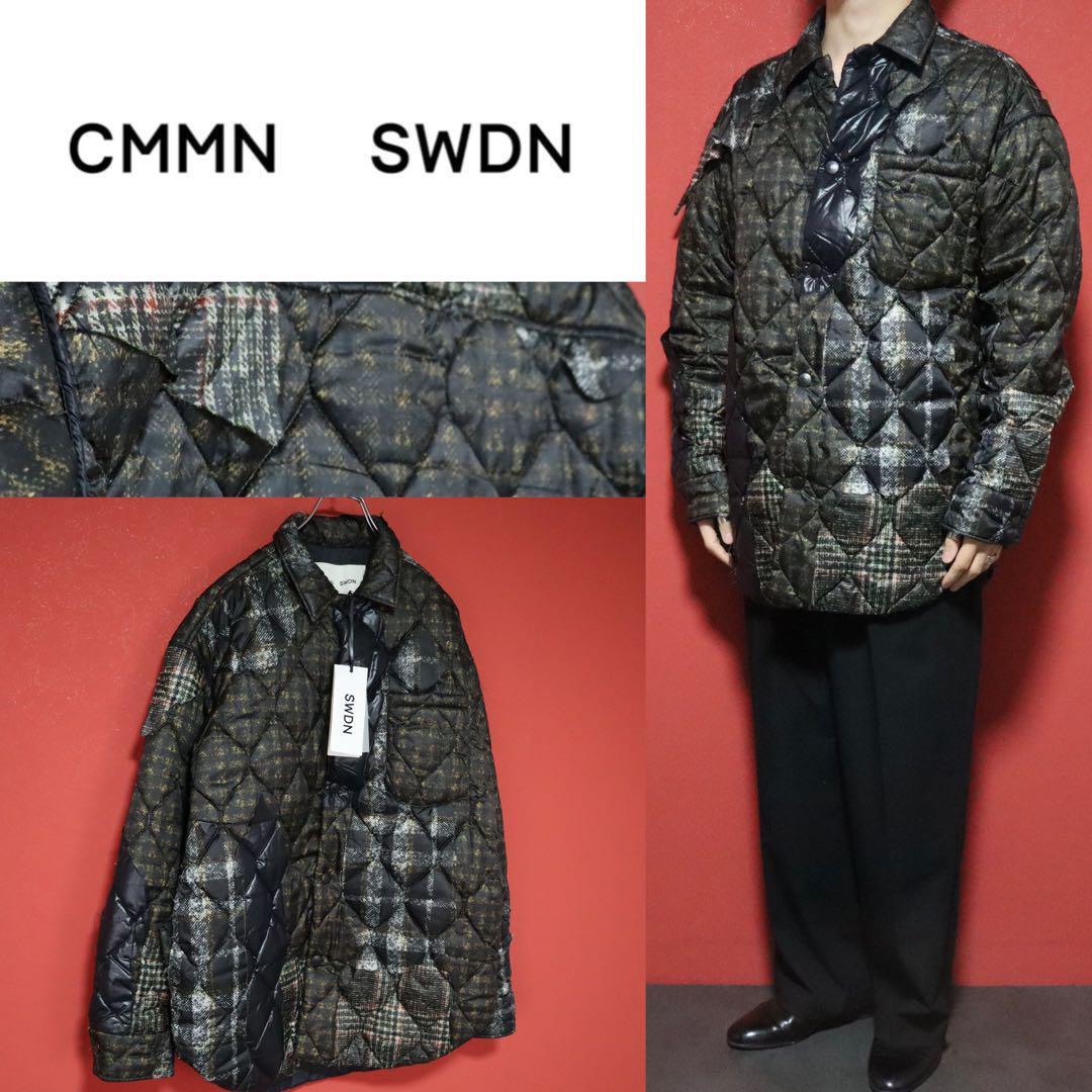 CMMN SWDN 19AW Brown Quilted Distressed Down Coat Size 46