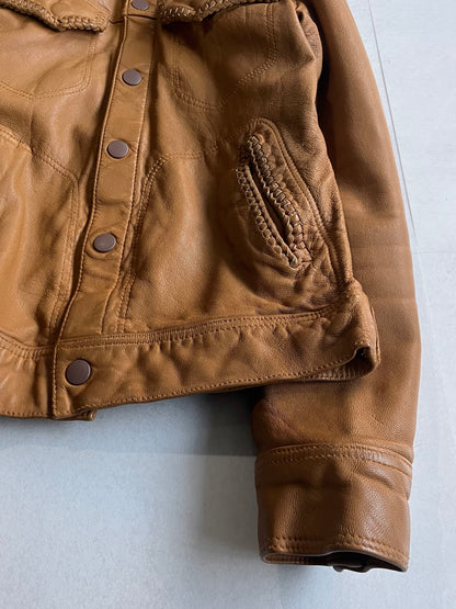 PHENOMENON BEYOND DESCRIPTION Leather Jacket Brown Size S