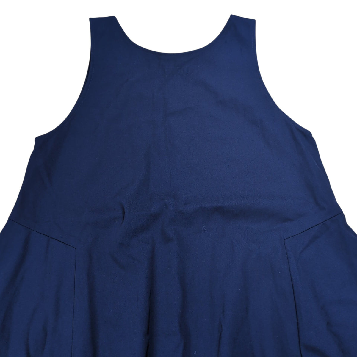 Y's Navy Wool Gabardine No Sleeve One Piece