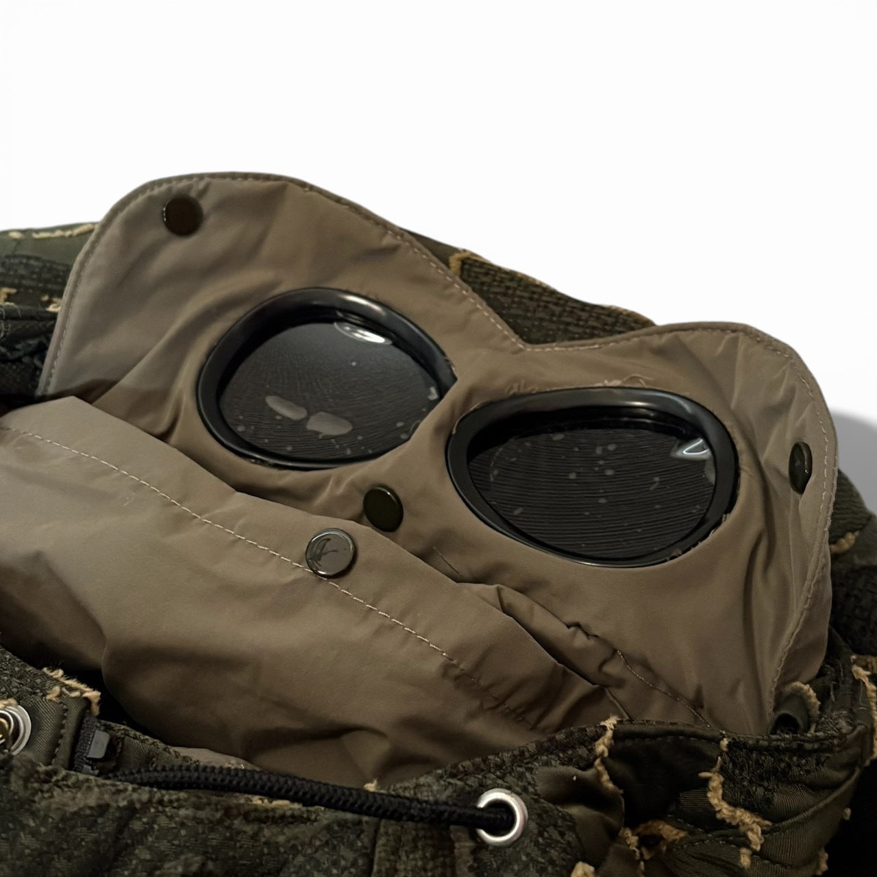 C.P. Company Green 3D Camotage Fishtail Goggle Size 50