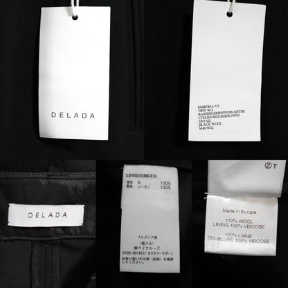 DELADA Black Slim Detail Trousers Size 46