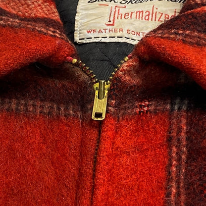 Buck Skin Brand 60s Plaid Wool Jacket Talon Zipper Size L