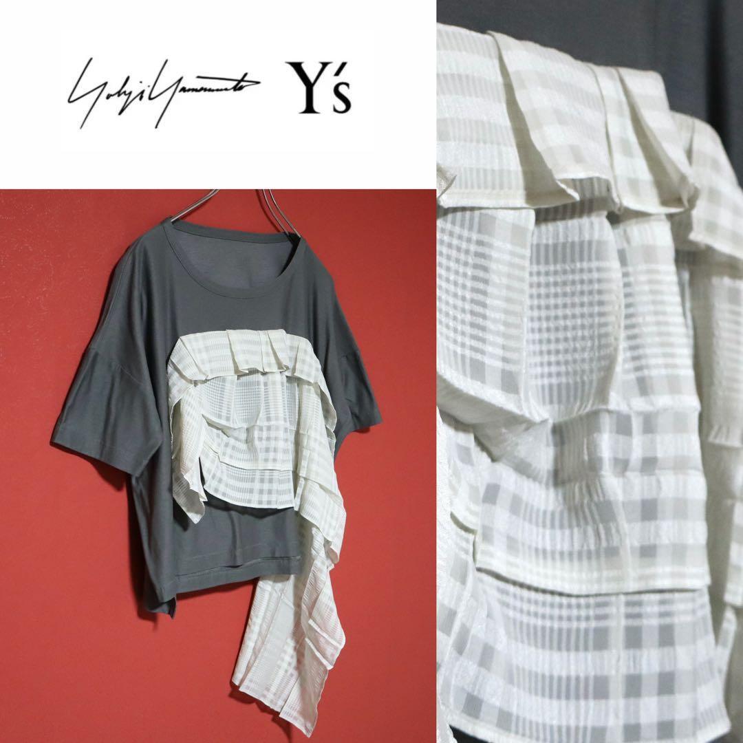 Y's Reconstructed Frill T-Shirt Size 2