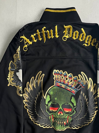 Artful Dodger black Skull Track Jacket Size XL