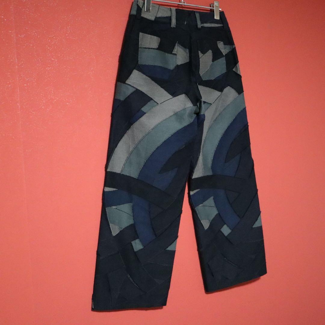ISSEY MIYAKE 00s Reconstructed Patchwork Pants Black Size 1