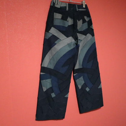 ISSEY MIYAKE 00s Reconstructed Patchwork Pants Black Size 1