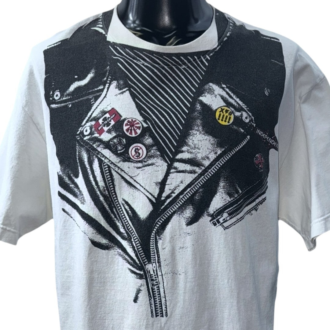 INDEPENDENT 00s Riders Jacket Trompe L'oeil Tee Size XL