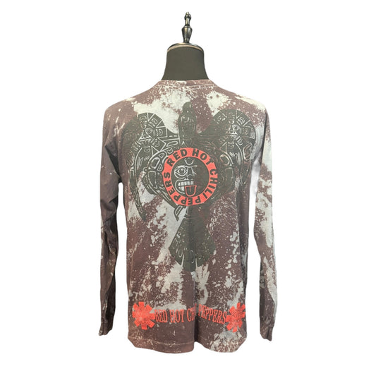 RED HOT CHILI PEPPERS Tie-Dye Long Sleeve Band Merchandise Red Size XL