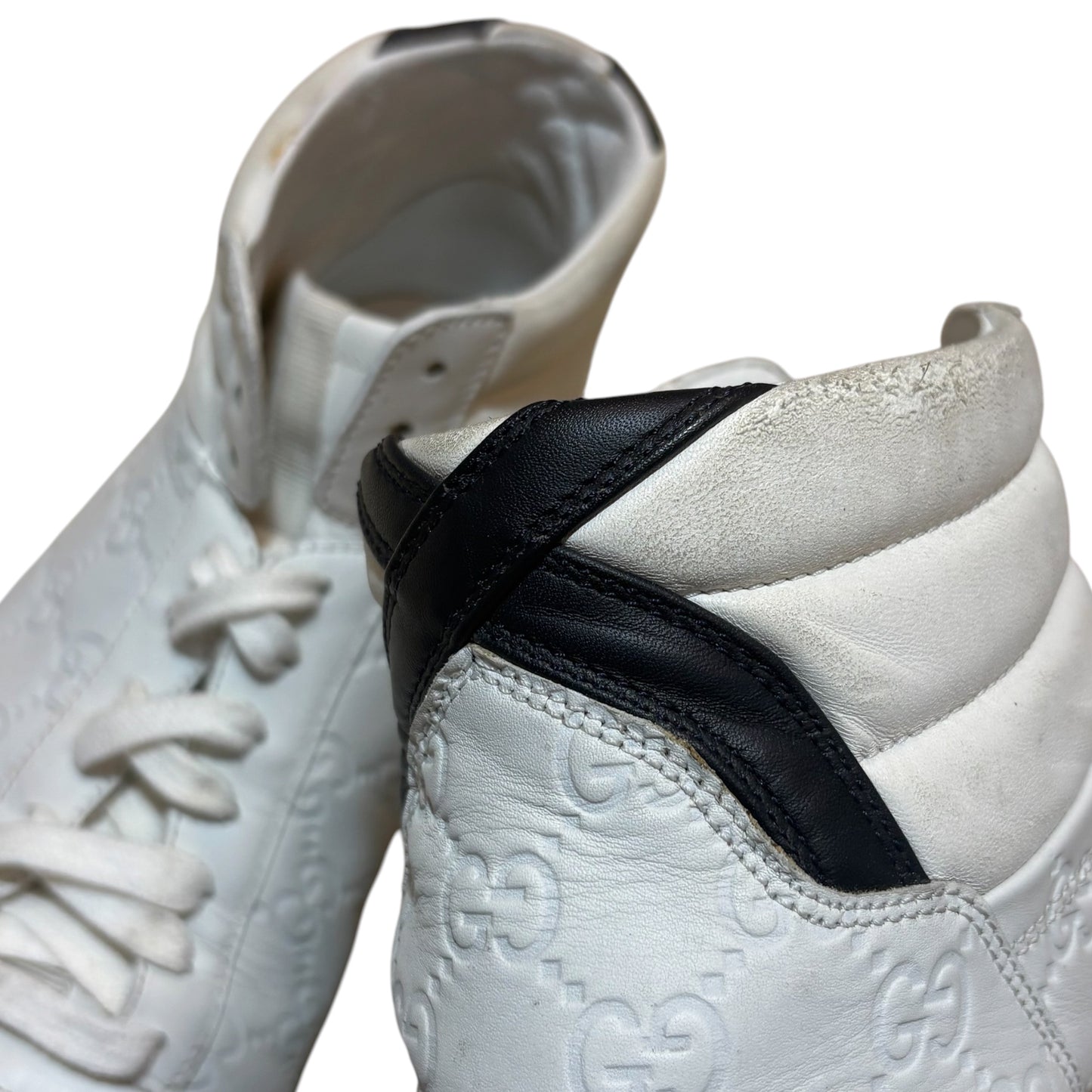 GUCCI Monogram High-Top Sneakers Size 8