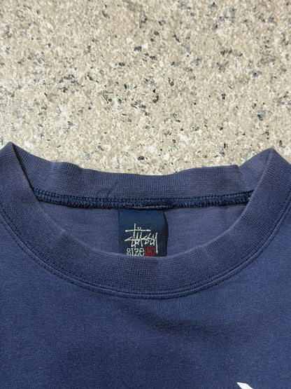 OLD STUSSY 90s Dragon Short Sleeve T-Shirt Navy Size M