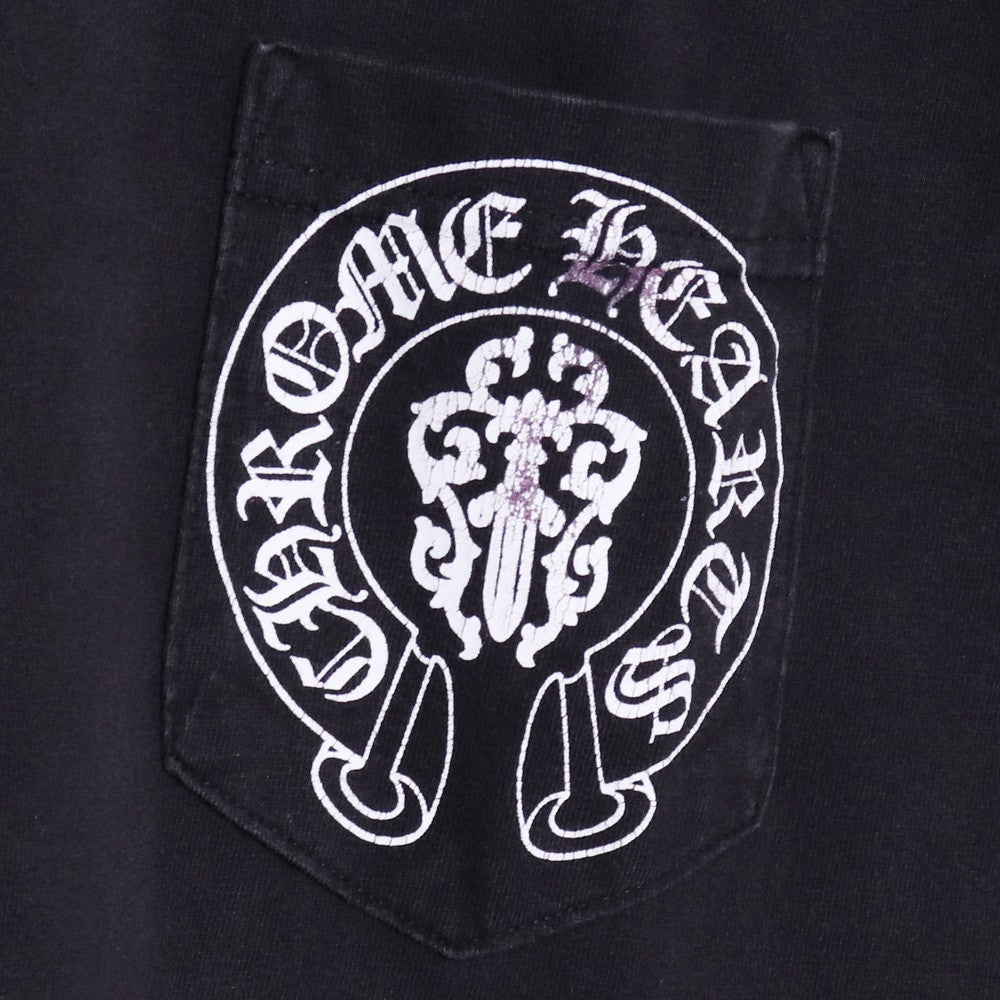 CHROME HEARTS OLD American Flag Dagger T-Shirt Black Size L