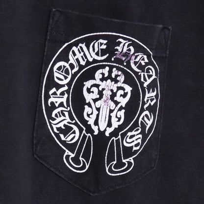 CHROME HEARTS OLD American Flag Dagger T-Shirt Black Size L